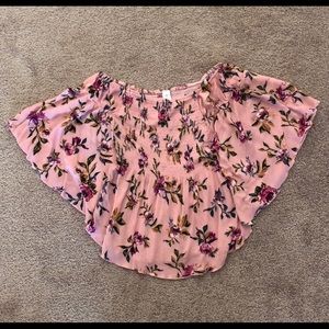 Pink flower detailed top
